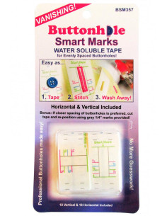 Water-soluble tape for buttonhole marking