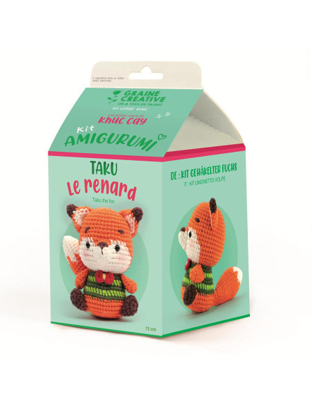 Amigurumi crochet kit - Taku the fox