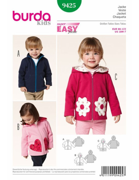 Jacket pattern - Burda 9425