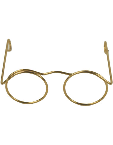 Set of 5 pairs of glasses for amigurumi 50 mm - Gold