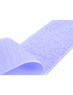 Sew-on hook and loop tape, lavender, 20 mm wide, by the meter
