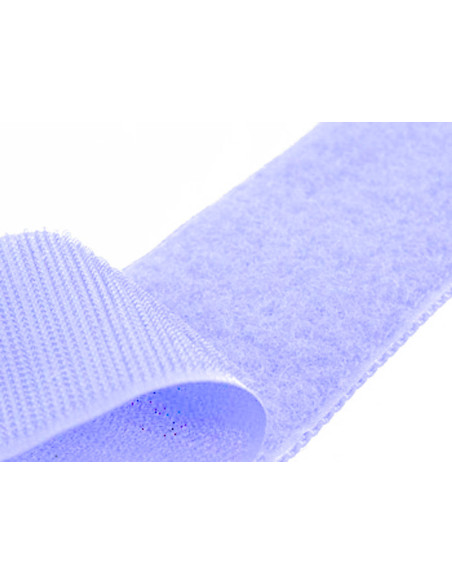 Sew-on hook and loop tape, lavender, 20 mm wide, by the meter