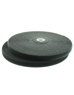 Dark gray sew-on hook and loop tape, 20 mm wide, 25-meter roll