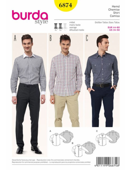 Shirt pattern - Burda 6874