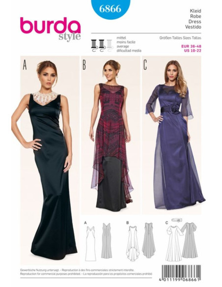 Dress pattern - Burda 6866