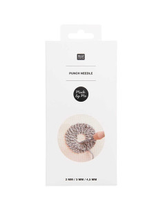 Wooden punch needle - 3 needle sizes