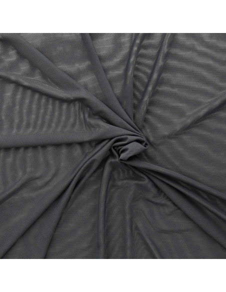 Dark gray Powermesh lingerie fabric