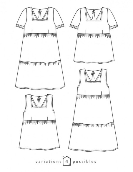 Astree blouse or dress pattern - Atelier Scämmit