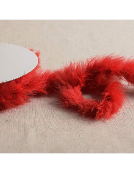 Marabou feathers - 5 m roll - Red
