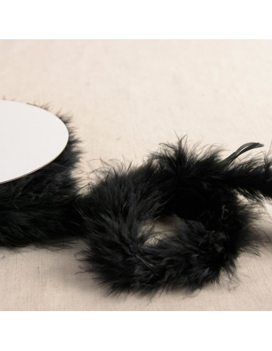 Marabou feathers - 5 m roll - Black