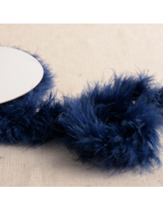 Marabou feathers - 5 m roll - Navy blue