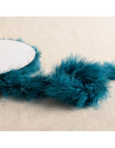 Marabou feathers - 5 m roll - Teal blue