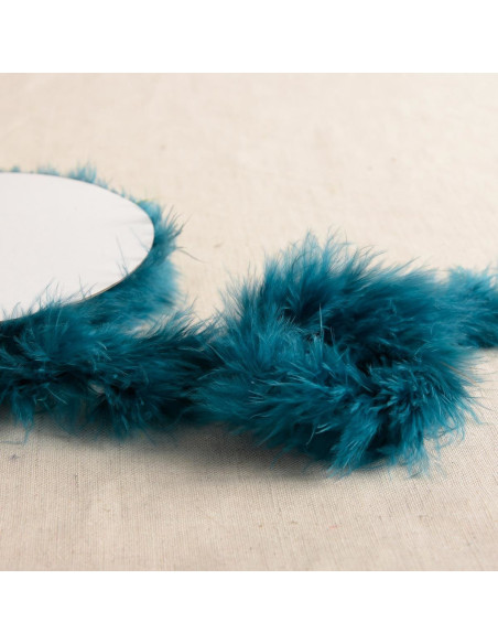 Marabou feathers - 5 m roll - Teal blue