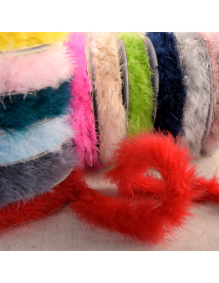 Marabou feathers - 5 m roll - Teal blue