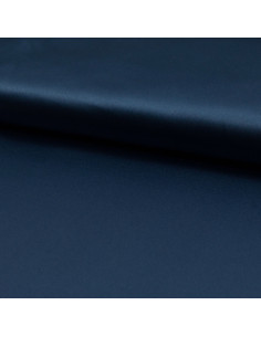 Stretch satin fabric - Denim blue