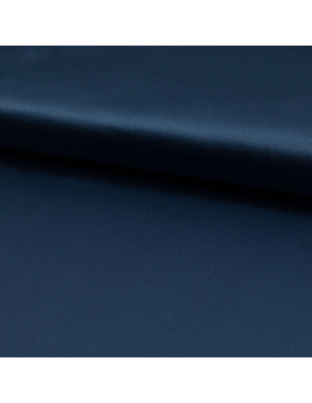 Stretch satin fabric - Denim blue