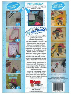 Set of 5 double-sided fusible sheets Lite Steam-A-Seam2 2