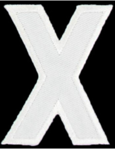 Iron-on patch letter X