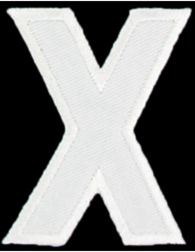 Iron-on patch letter X