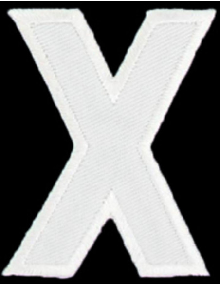 Iron-on patch letter X