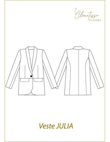 Julia Jacket Pattern - Clématisse Pattern