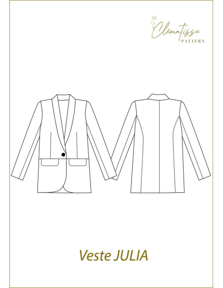 Julia Jacket Pattern - Clématisse Pattern