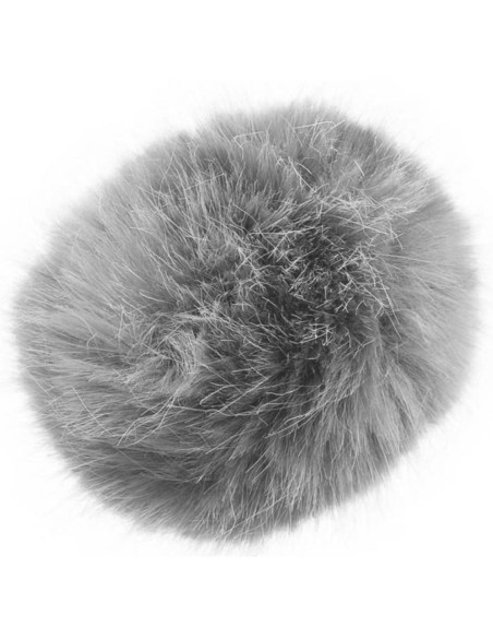 Faux fur pompom 10 cm - Silver