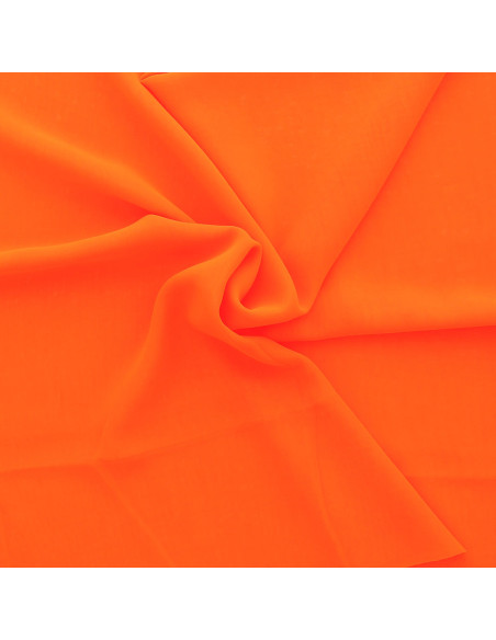 Fluorescent orange chiffon fabric