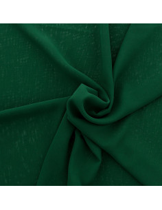 Dark green chiffon fabric