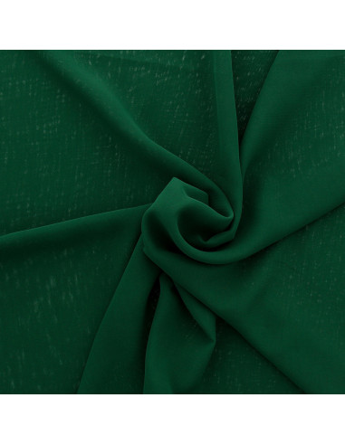 Dark green chiffon fabric