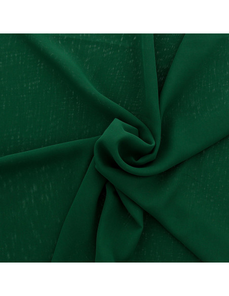 Dark green chiffon fabric