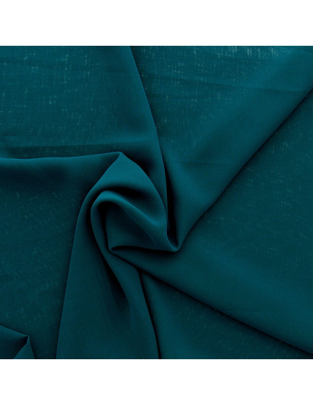 Dark petrol blue chiffon fabric
