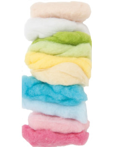 Pastel blend felting wool