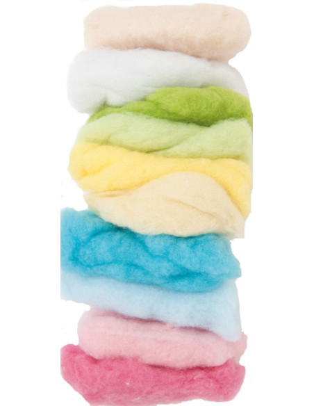 Pastel blend felting wool