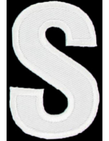 Iron-on patch letter S