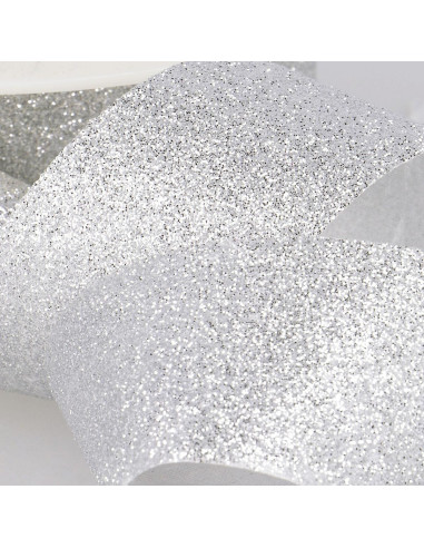 Glitter ribbon - Silver