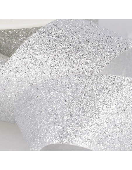 Glitter ribbon - Silver