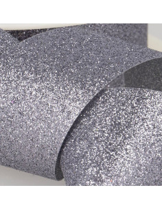 Dark gray glitter ribbon