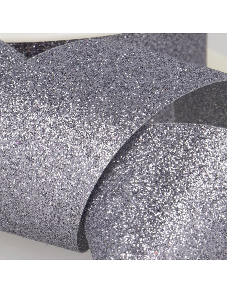 Dark gray glitter ribbon