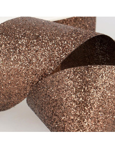 Glitter ribbon - Brown