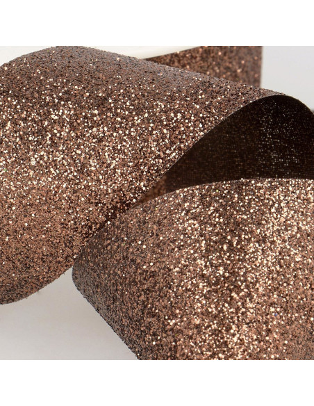 Glitter ribbon - Brown
