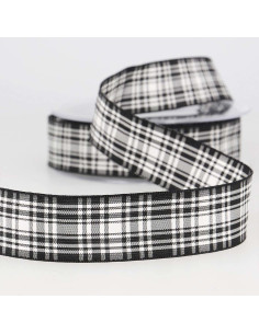 Tartan ribbon - Black and white