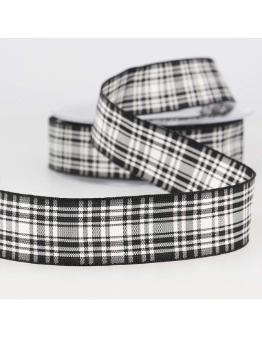 Tartan ribbon - Black and white