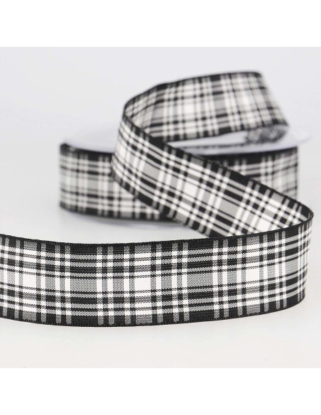 Tartan ribbon - Black and white