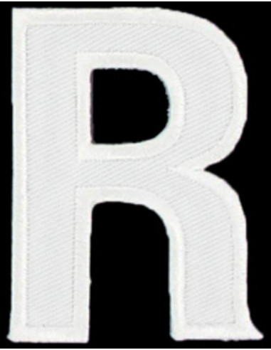 Iron-on patch letter R