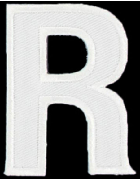 Iron-on patch letter R