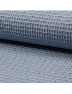 Honeycomb tea towel fabric - Blue gray