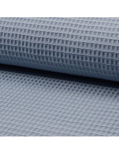 Honeycomb tea towel fabric - Blue gray