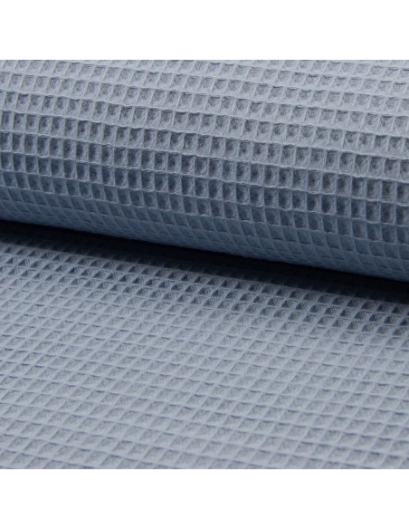 Honeycomb tea towel fabric - Blue gray