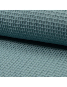 Honeycomb tea towel fabric - Glacier blue
